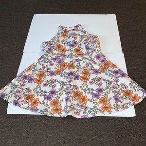 Floral-Print Halter-Neck Dress